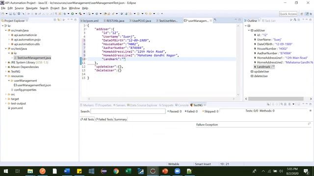 29. API Automation Framework - Creating Resource File JSON data Test Data , API Automation Playlis смотреть онлайн