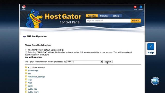 How to upgrade php 5 2 to 5 3 using HostGator cPanel смотреть онлайн