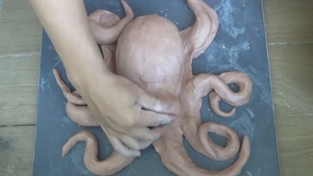 Sculpting Clay Octopus In 3 Minutes Time Lapse