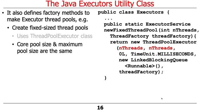 The Java Executors Utility Class смотреть онлайн