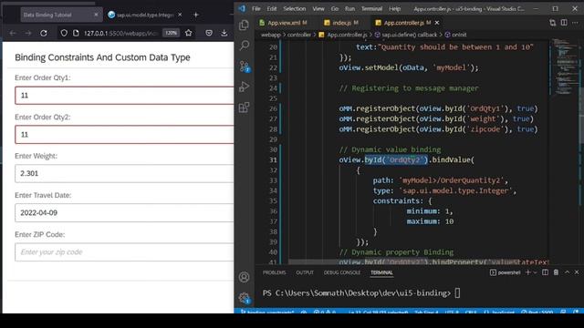 EP 5 | SAP UI5 Binding Constraints & Custom Data Type | Hands-On смотреть онлайн