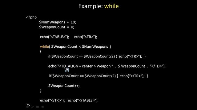 PHP - Repetition Structures (for loops, while true loops and do while loops) смотреть онлайн