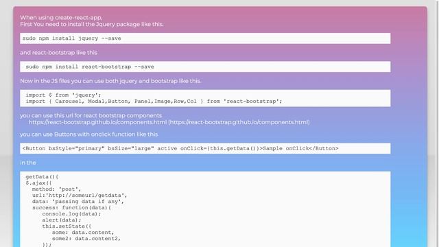 reactjs, bootstrap and npm import - jQuery is not defined смотреть онлайн