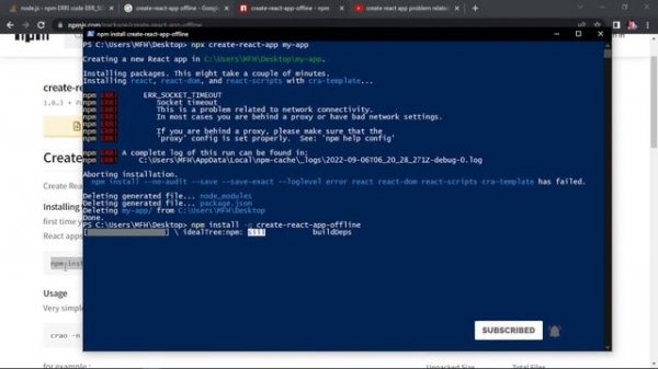 How to fix npx create-react-app error | npx create-react-app not working - solution