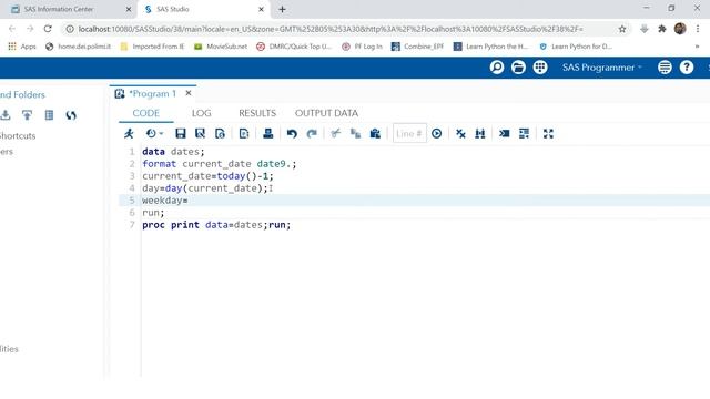 DATE IN SAS - 1| TODAY, DAY, WEEKDAY, MONTH, QTR, YEAR and MDY in SAS | Creating and Parting Date смотреть онлайн