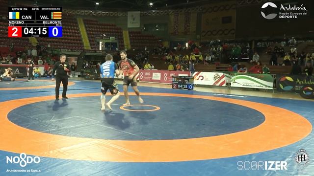 Mat 4 - GRP - 92kg - MORENO BURGOS, MARCOS (CAN) vs BELMONTE FERNANDEZ, JOSE MARIA (VAL) смотреть онлайн