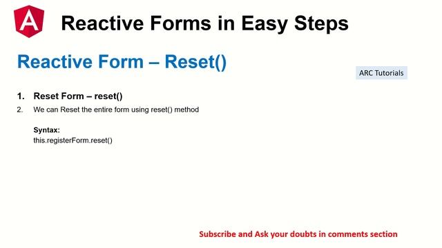 Angular 10 Tutorial #66 - Reactive Forms Reset Example | Angular 10 Tutorial For Beginners смотреть онлайн