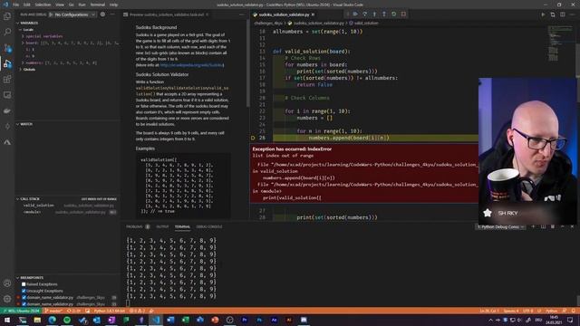 Valid Sudoku Python Challenge on CodeWars смотреть онлайн