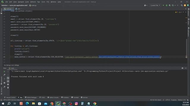 Project 49 - Submiting job application on linkedln using Python смотреть онлайн