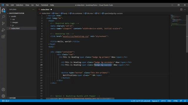 9 How to Create Badge using Boorstrap 5 in Tamil | Boostrap 5 Crash Course Badge In Tamil смотреть онлайн