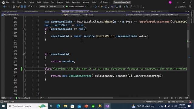 Blazor Azure AD Multitenancy Part 4: Ensuring that Dummy Tenant DataService is no longer initialize смотреть онлайн