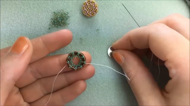 Beaded Button- DIY Jewelry Making Tutorial By PotomacBeads