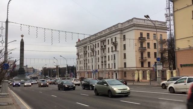 Минск. Центр города. Проспект Независимости смотреть онлайн
