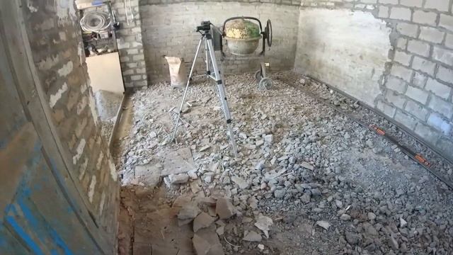 Черновая стяжка в гараж. смотреть онлайн