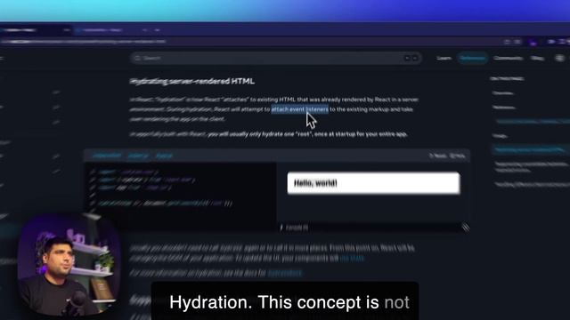 What is hydration in React.js for Web Developers #OneDevMinute смотреть онлайн
