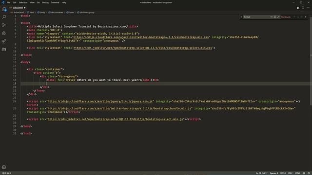Bootstrap MultiSelect Dropdown Tutorial смотреть онлайн