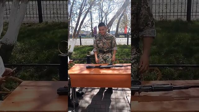 Разборка автомата Калашникова - Узунколь 2016 Селихов и Рахимжанов воспитанники Преподавателя НВП смотреть онлайн