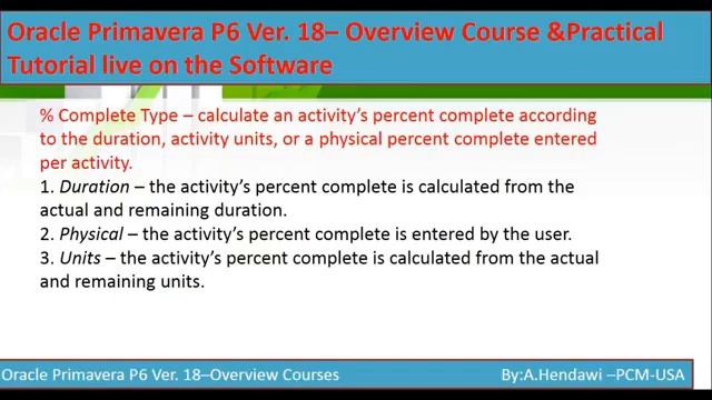 6-Sixth Live Class on Facebook for Free Courses in Oracle Primavera P6, Ver,18– Progress Update смотреть онлайн