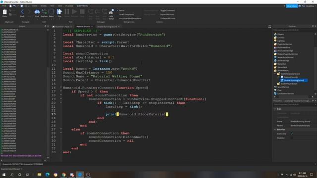 ROBLOX SCRIPTING TUTORIAL | UPDATED MATERIAL FOOTSTEPS смотреть онлайн