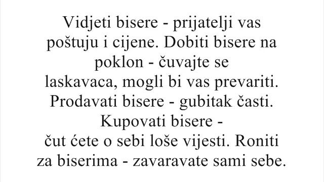 15.Šta znači sanjati biser? смотреть онлайн