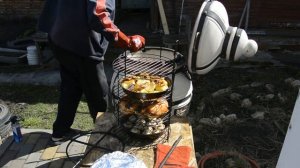 Баранья нога в тандыре.