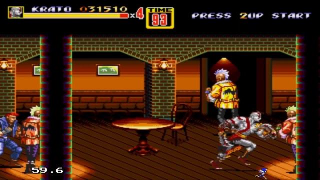 KRATOS GOW em STREETS OF RAGE 2 do Mega Drive ! смотреть онлайн