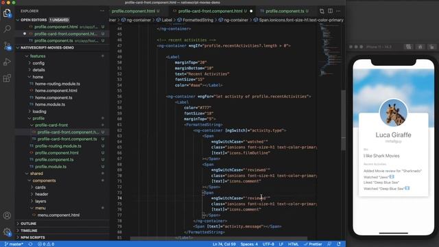 Profile UI - Layouts and 3D Animation in NativeScript Angular (Speed Code) смотреть онлайн