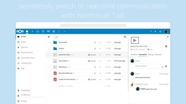 Nextcloud 13 UI improvements and Talk integration смотреть онлайн