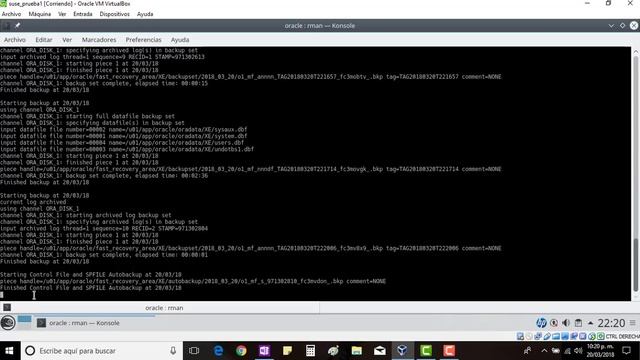Backup en Oracle con RMAN смотреть онлайн
