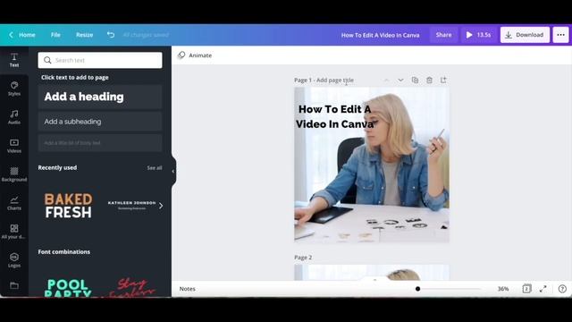 CANVA VIDEO EDITOR: How To Edit Video In Canva (Canva Tutorial) смотреть онлайн
