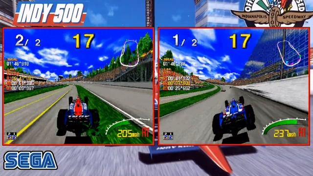 Indy 500 (Sega) - 2 Player Network (Model 2 Emulator) смотреть онлайн