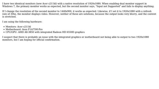 Second Monitor "Input Not Supported" смотреть онлайн