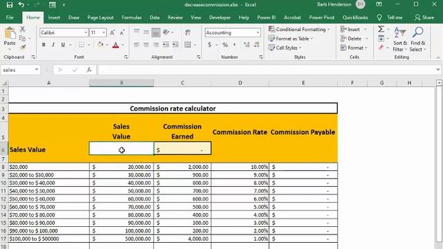 How to create Sliding Scale Commission Calculator for decreasing percentages in Excel смотреть онлайн