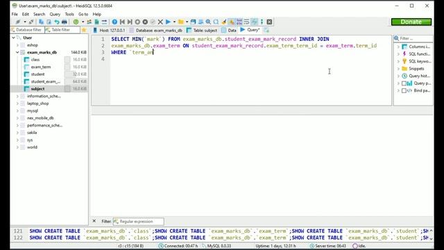 DBMS | Question 20 | How to use SQL Functions such as max, min , and data row count | Java Institut смотреть онлайн