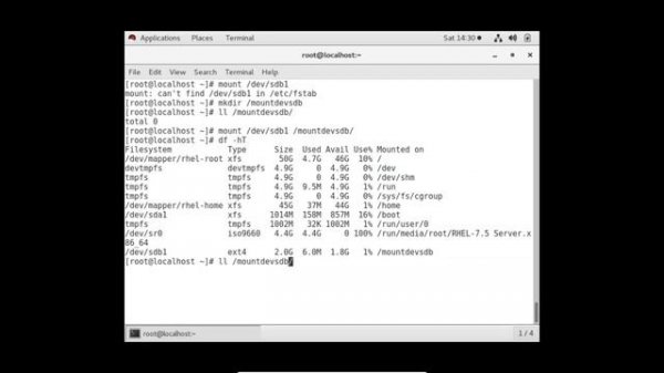 Linux Tutorial 63 - mount command in linux | umount command in linux | Mount and  Unmount Partition