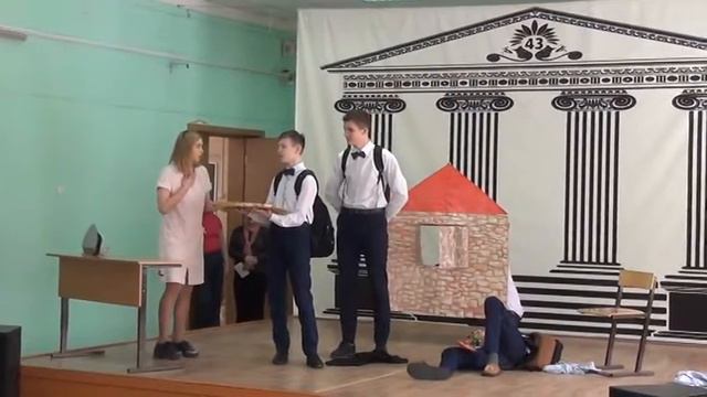 7 марта 2018 года - Средняя школа 43 - Поздравление с Женским Днём - Выступление 8А класса смотреть онлайн