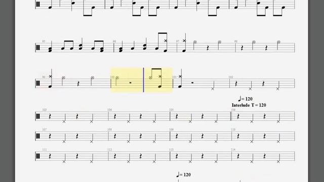 Metallica   My Friend Of Misery Drum Tablature