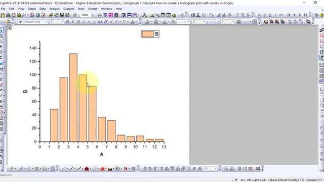 How to create a histogram plot with counts in origin смотреть онлайн