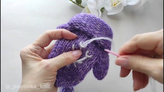 Простая Вышивка Снежинка для Варежек Шапок Шарфов Кардиганов Свитеров #вышивка #_pautinka_knit