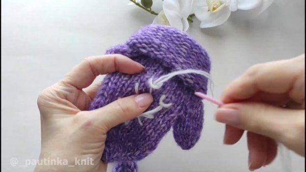 Простая Вышивка Снежинка для Варежек Шапок Шарфов Кардиганов Свитеров #вышивка #_pautinka_knit