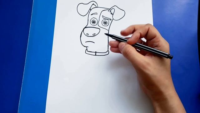 Как нарисовать собачку Макса из мультфильма ТАЙНАЯ ЖИЗНЬ ДОМАШНИХ ЖИВОТНЫХ 2,ПОЭТАПНО/Draw max's do смотреть онлайн