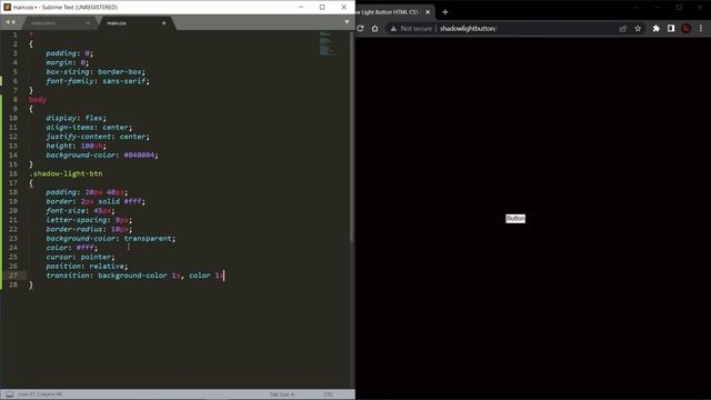 Shadow Light Button HTML CSS | CSS Animation смотреть онлайн