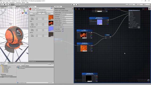 Amplify Shader Editor Tutorial - Animated Fire Shader Example смотреть онлайн
