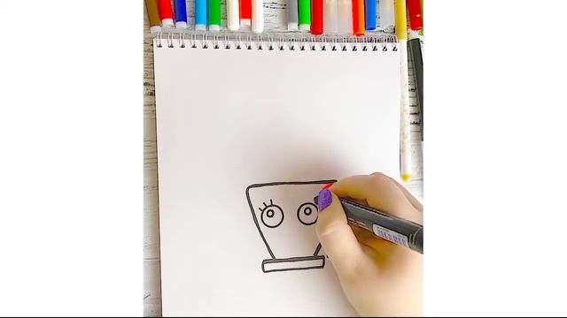 Как нарисовать ЧАШЕЧКУ ГОРЯЧЕГО ШОКОЛАДА мило и просто #drawings Легкие рисунки для срисовки смотреть онлайн