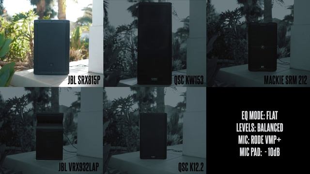 JBL SRX815P Vs QSC KW153 Vs JBL VRX932LAP Vs Mackie SRM212 Vs QSC K12.2 - Loudspeaker Sound Test
