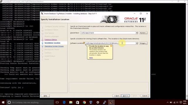 Oracle 11gR2 Database installation on linux смотреть онлайн