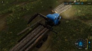 FS 22 - Тестирую Уралы для лесозаготовки.  Убираю сорняк - Фермер в ELMCREEK # 25