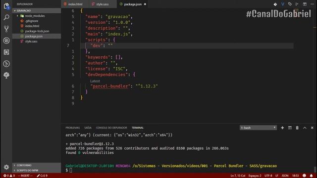 Compilando o SASS com Parcel Bundler - SASS sem complicação, utilizando o Node e NPM - INICIANTES смотреть онлайн