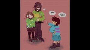 КРИС ТЫ ЧТО ТВОРИШЬ?| Комикс микс Kris Frisk and Chara| KFC озвучка от Кастрюльки
