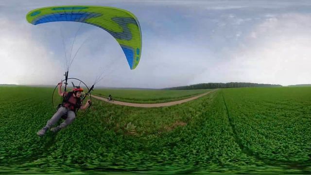 Парамотор и Мотоцикл, 360° видео смотреть онлайн